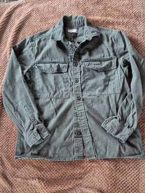 Aeropostale Olive Green Military Cotton Shirt